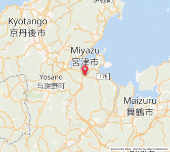 Map of Miyazu, Kyoto