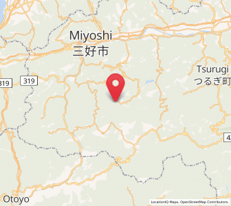 Map of Miyoshi, Tokushima