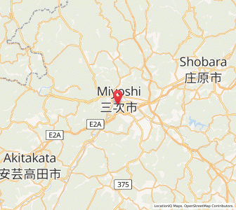 Map of Miyoshi, Hiroshima