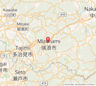 Map of Mizunami, Gifu