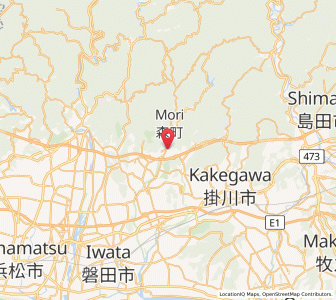 Map of Mori, Shizuoka