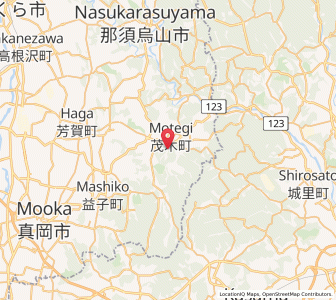 Map of Motegi, Tochigi