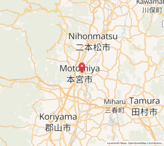 Map of Motomiya, Fukushima