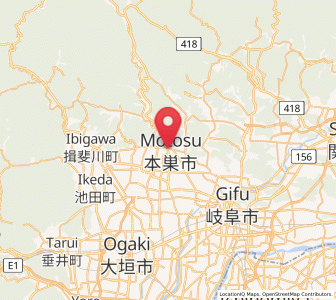 Map of Motosu, Gifu