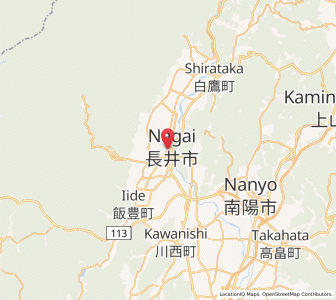 Map of Nagai, Yamagata