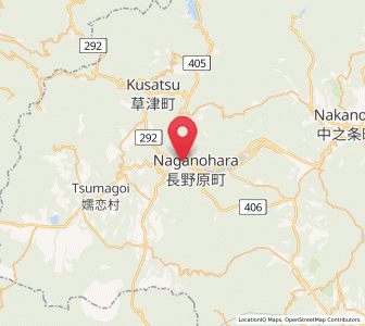 Map of Naganohara, Gunma