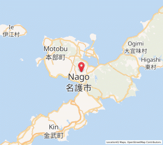 Map of Nago, Okinawa