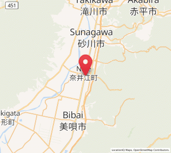Map of Naie, Hokkaido