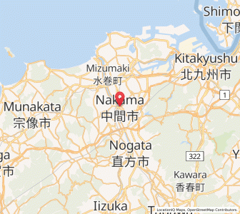 Map of Nakama, Fukuoka