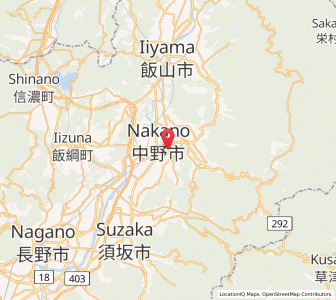 Map of Nakano, Nagano