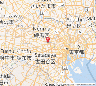 Map of Nakano, Tokyo