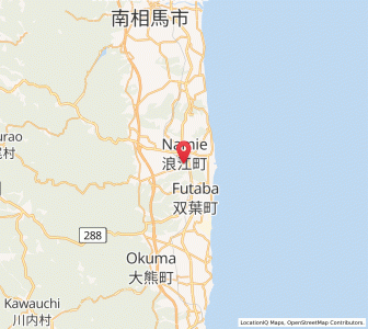 Map of Namie, Fukushima