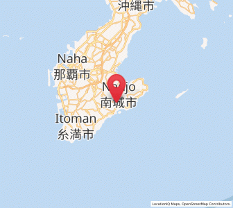 Map of Nanjō, Okinawa