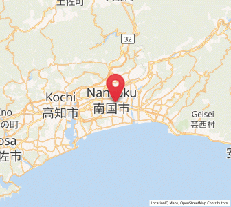 Map of Nankoku, Kochi