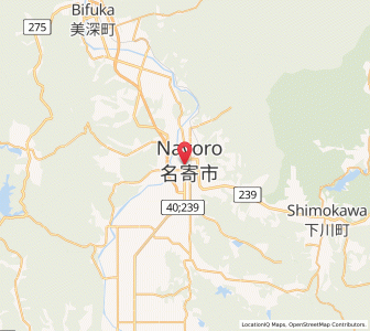 Map of Nayoro, Hokkaido