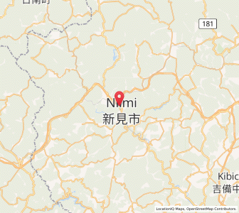 Map of Niimi, Okayama