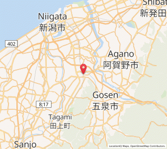 Map of Niitsu-honchō, Niigata