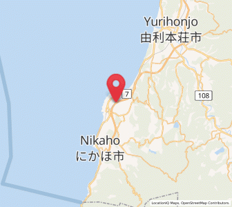 Map of Nikaho, Akita