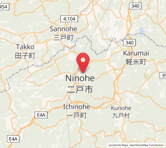 Map of Ninohe, Iwate