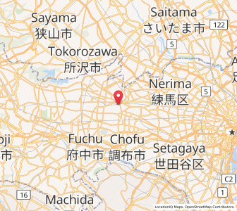 Map of Nishi-Tokyo-shi, Tokyo