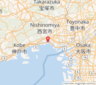Map of Nishinomiya-hama, Hyōgo