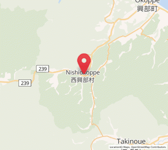 Map of Nishiokoppe, Hokkaido