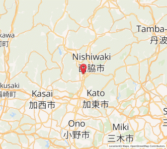 Map of Nishiwaki, Hyōgo