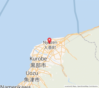 Map of Nyūzen, Toyama