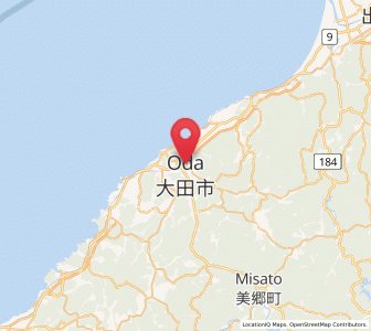 Map of Oda, Shimane