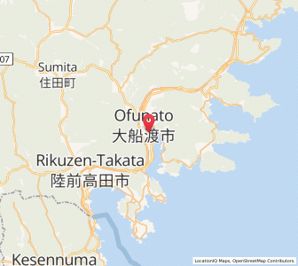 Map of Ōfunato, Iwate