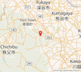 Map of Ogawa, Saitama