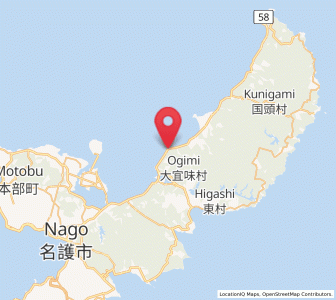 Map of Ōgimi, Okinawa
