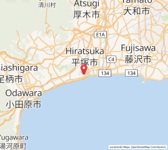 Map of Ōiso, Kanagawa