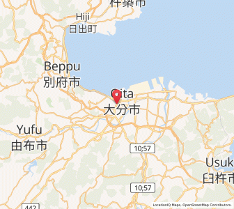 Map of Ōita, Oita