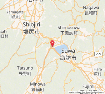 Map of Okaya, Nagano