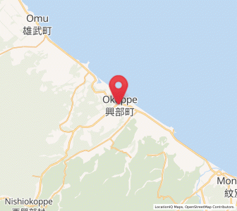 Map of Okoppe, Hokkaido