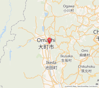 Map of Ōmachi, Nagano