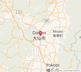 Map of Ōmagari, Akita