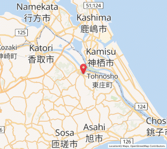 Map of Omigawa, Chiba