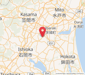 Map of Omitama, Ibaraki