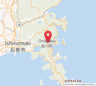 Map of Onagawa Chō, Miyagi