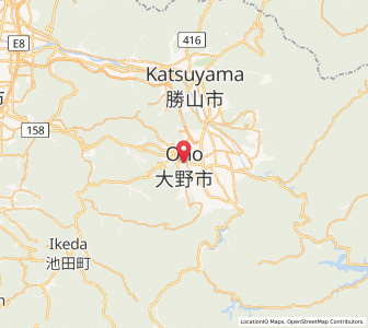 Map of Ono, Fukui