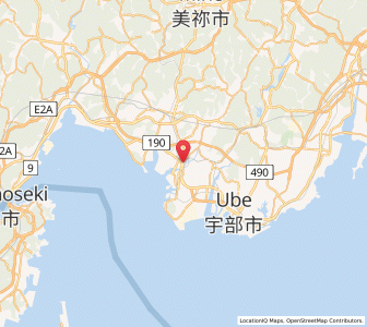 Map of Onoda, Yamaguchi