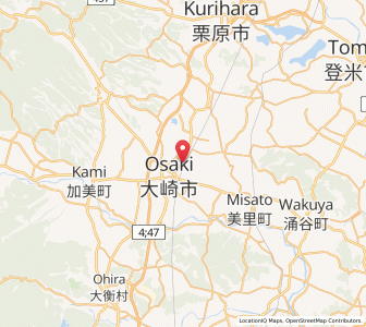 Map of Ōsaki, Miyagi