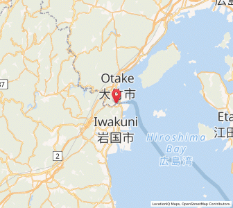 Map of Ōtake, Hiroshima