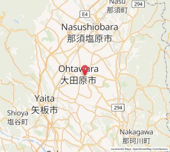 Map of Ōtawara, Tochigi