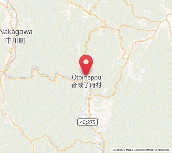 Map of Otoineppu, Hokkaido