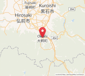 Map of Ōwani, Aomori
