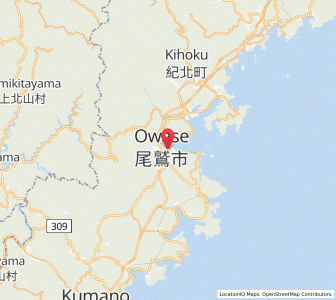 Map of Owase, Mie