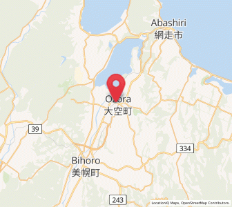 Map of Ozora, Hokkaido